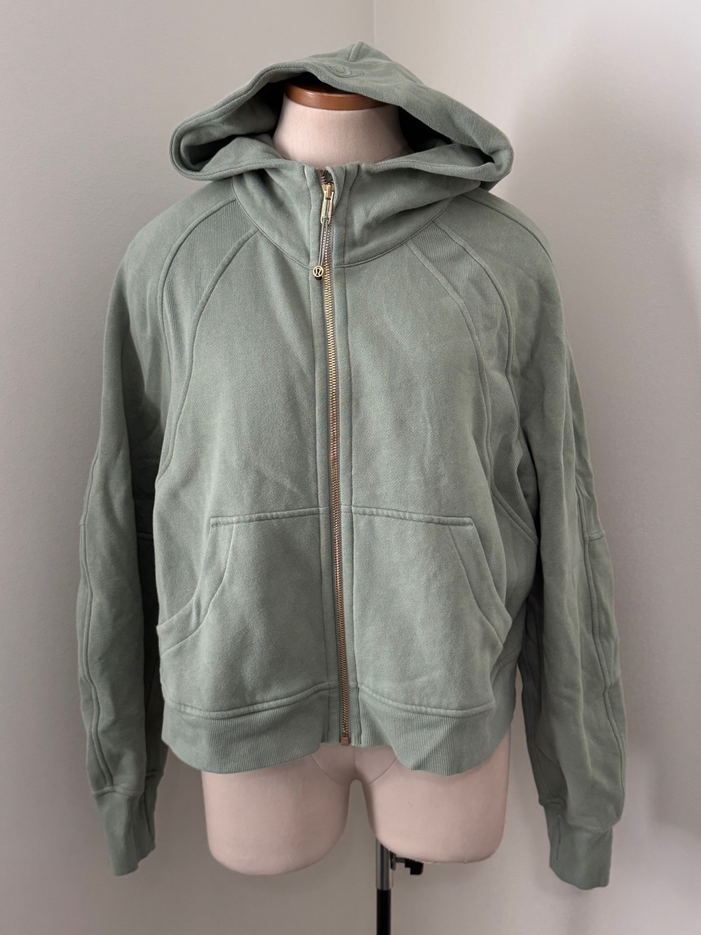 Lululemon Medium / Large Scuba Oversized Full Zip Hoodie Jacket Sweatshirt Green